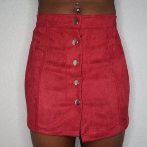 Forever 21 Burgundy Mini Skirt